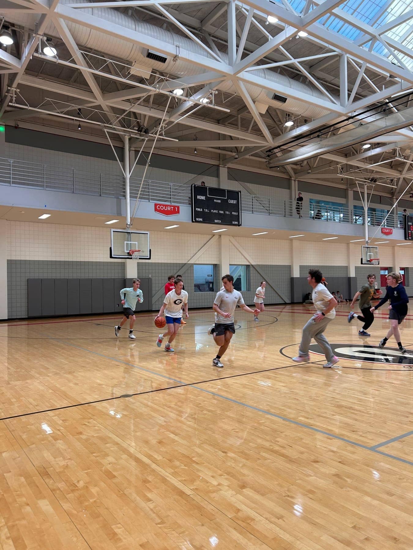 RUF at UGA students together at Basketball