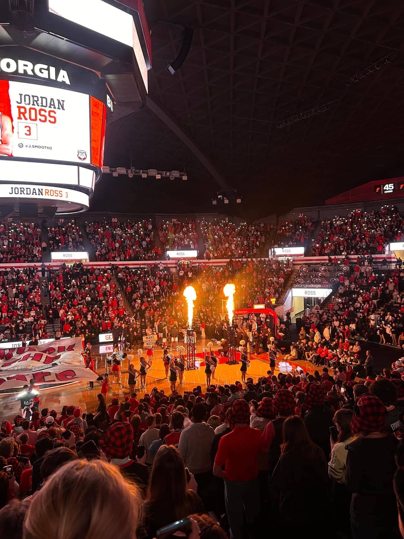 RUF at UGA students together at Basketball