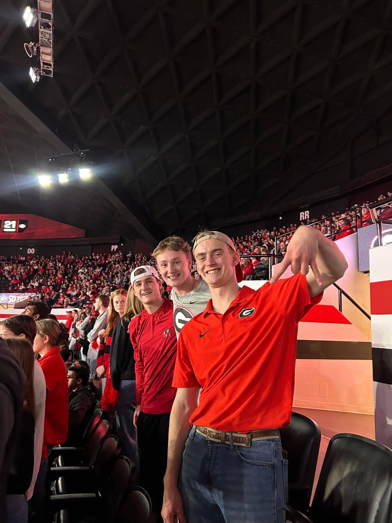 RUF at UGA students together at Basketball