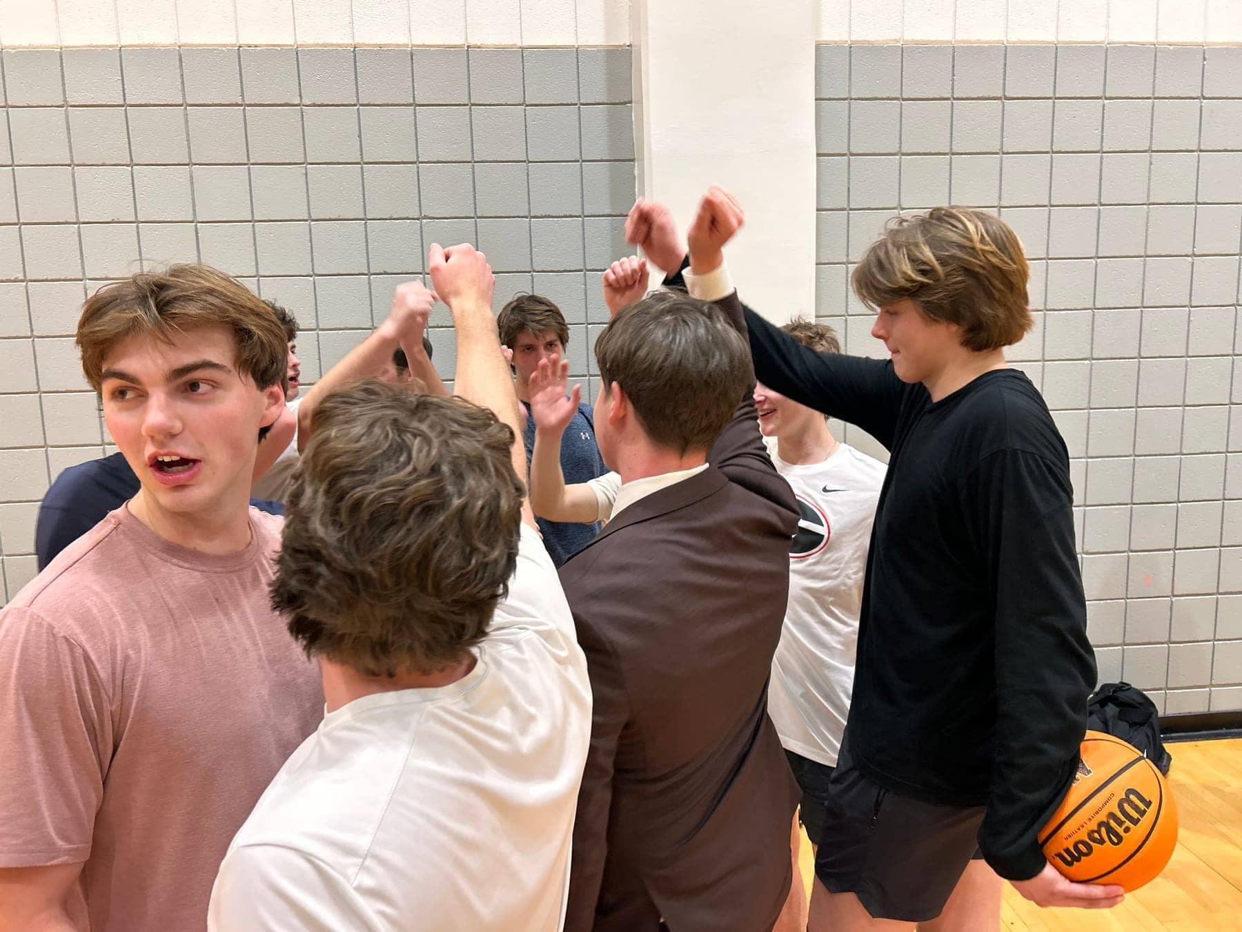 RUF at UGA students together at Basketball