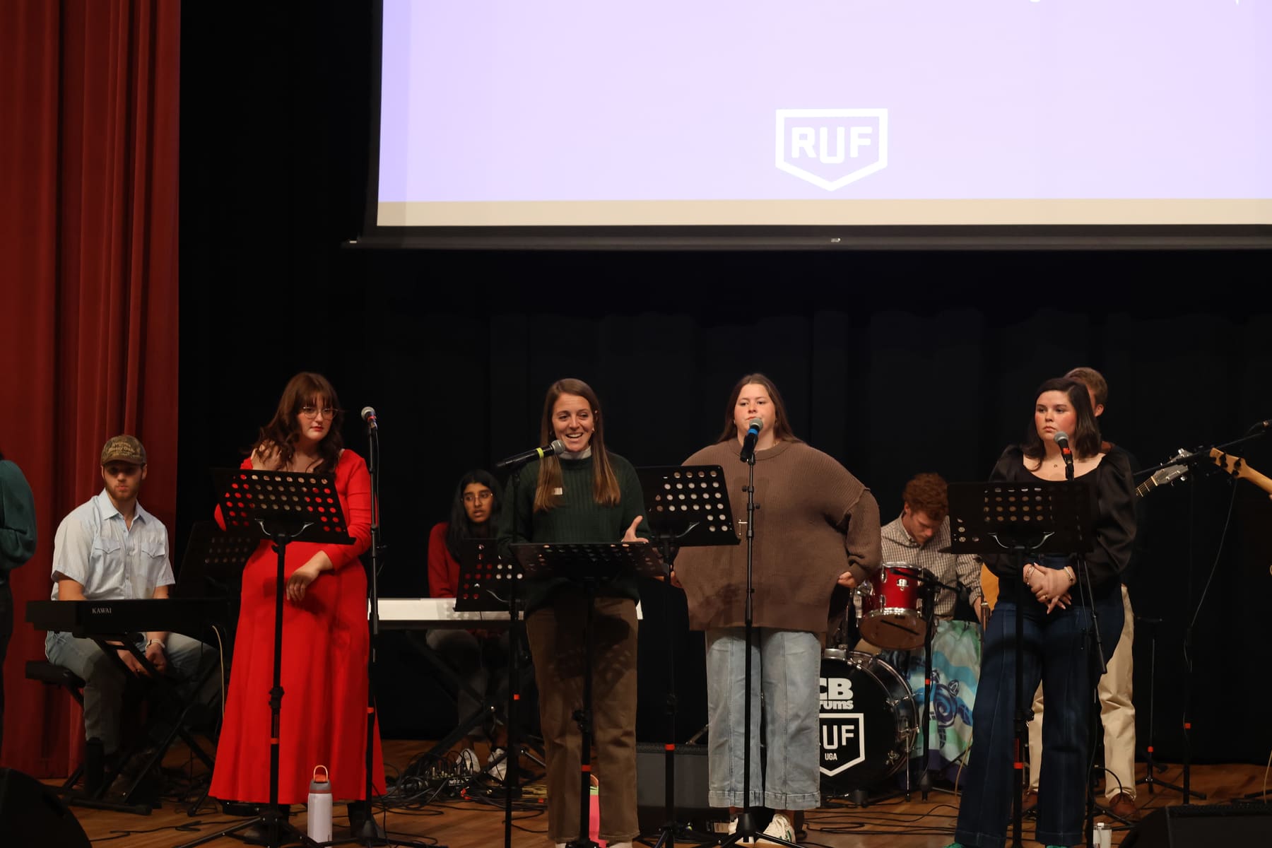 RUF at UGA students together at Christmas at the Chapel