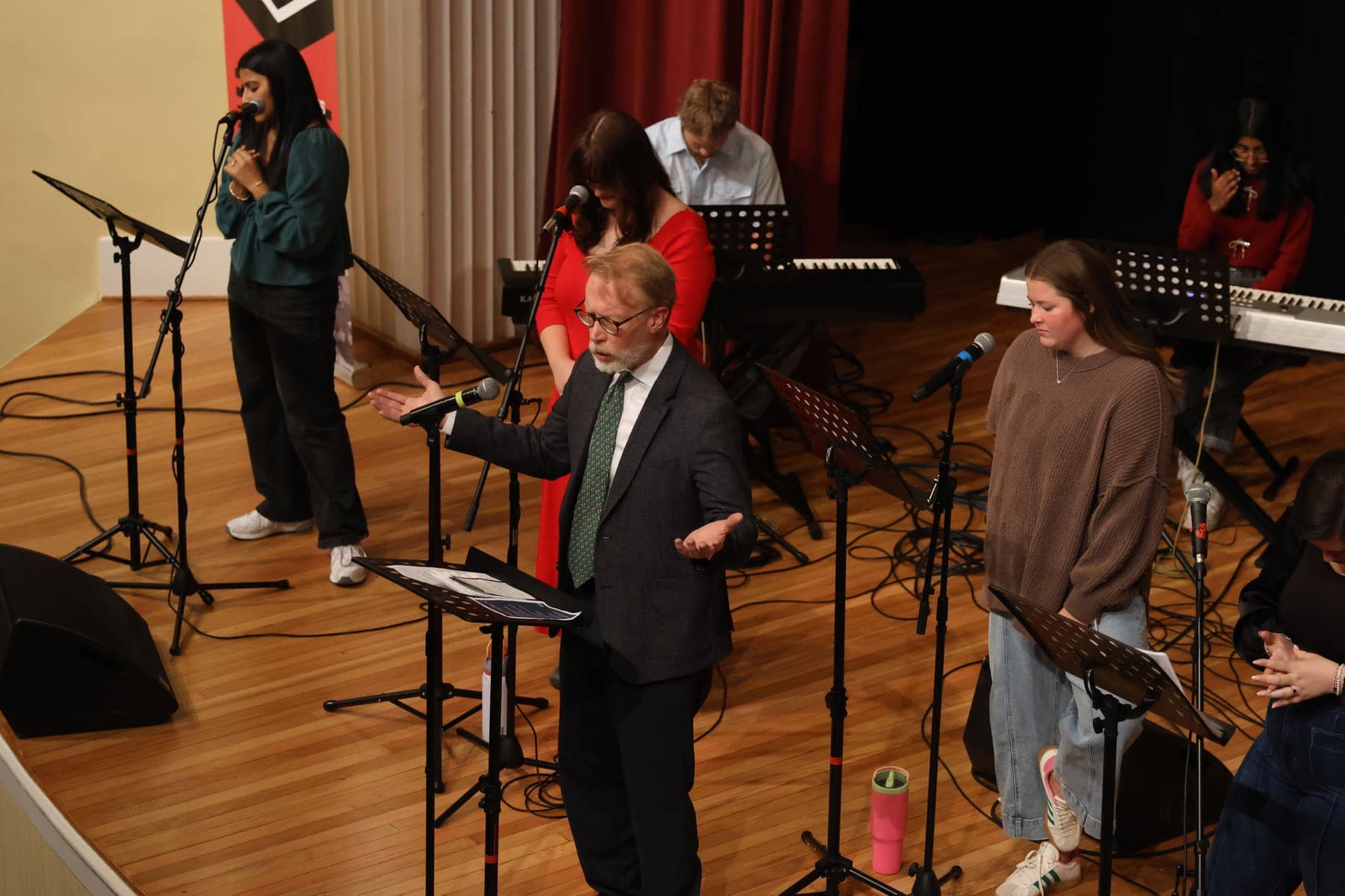 RUF at UGA students together at Christmas at the Chapel