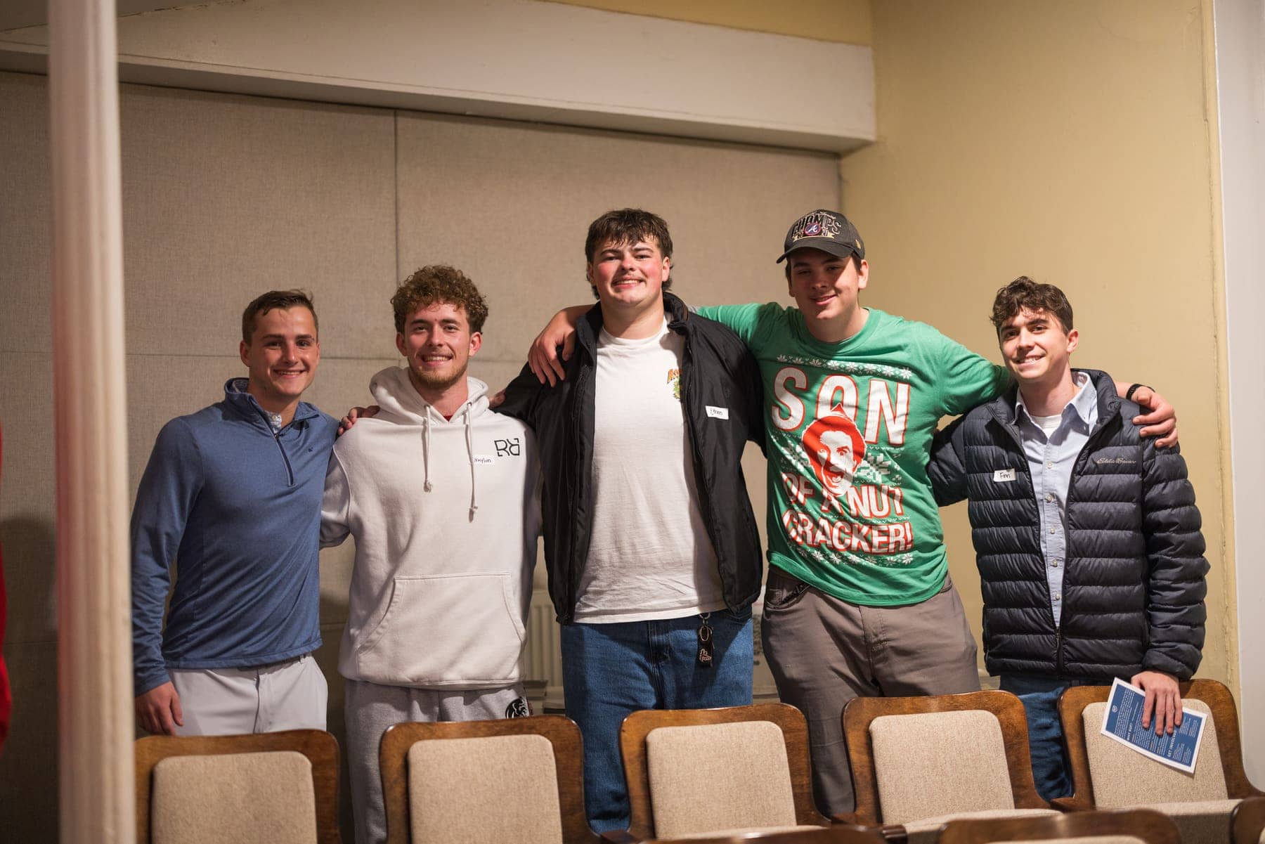 RUF at UGA students together at Christmas at the Chapel
