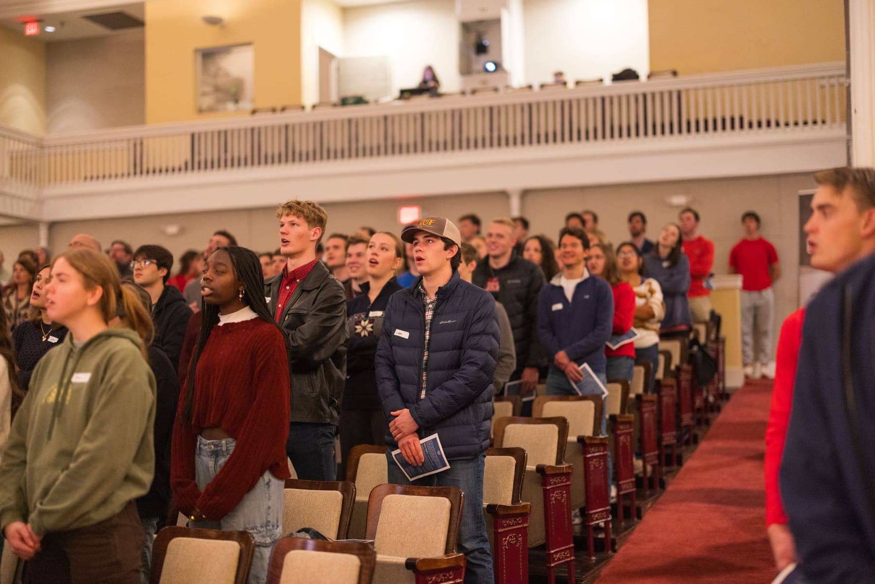 RUF at UGA students together at Christmas at the Chapel