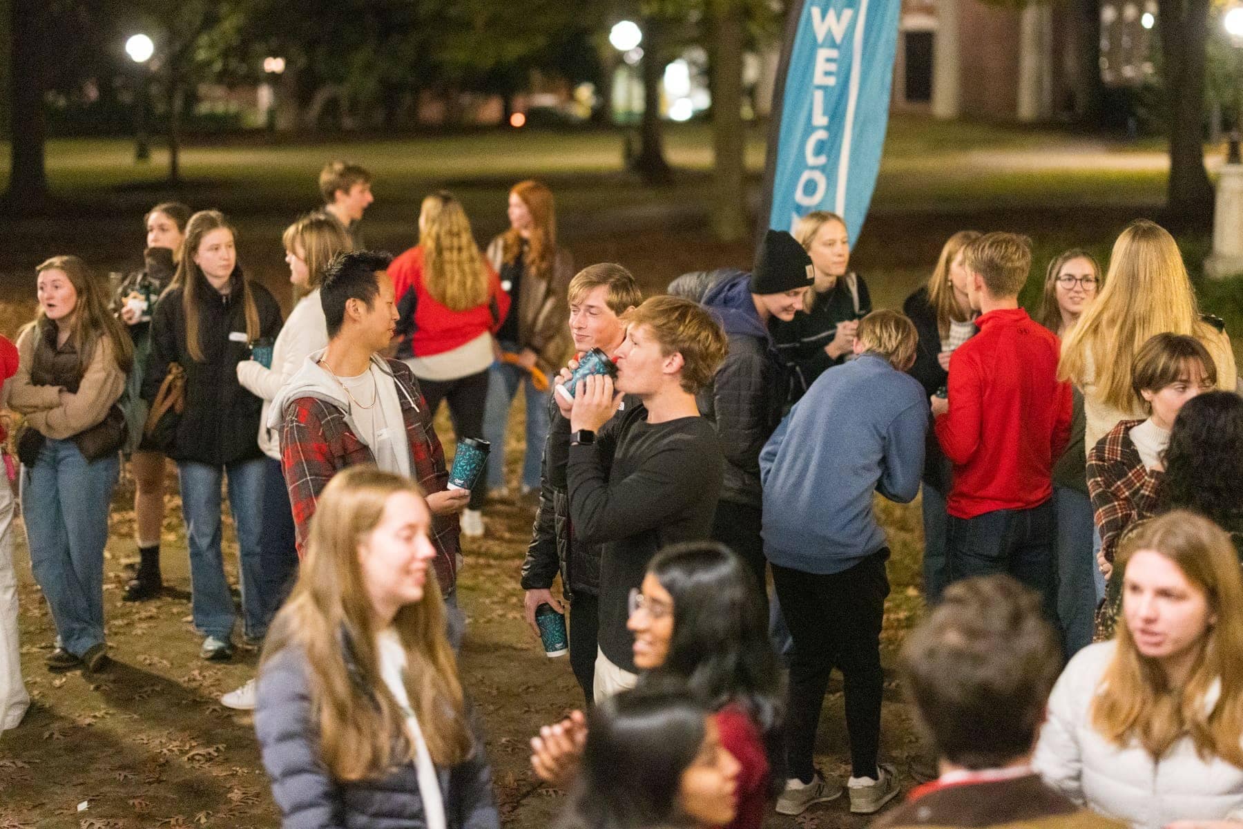 RUF at UGA students together at Christmas at the Chapel