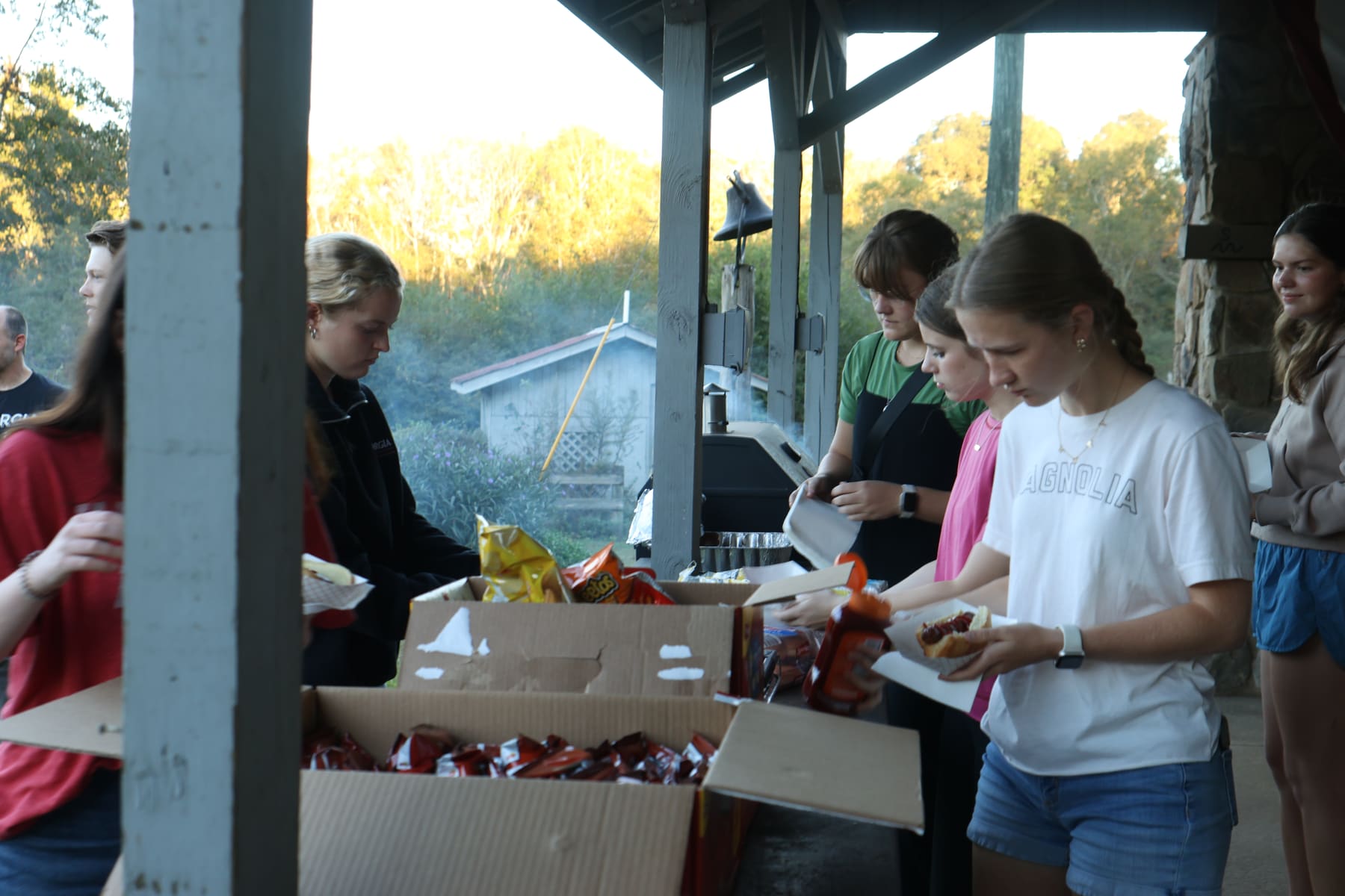 RUF at UGA students together at Ministry Team Cookout