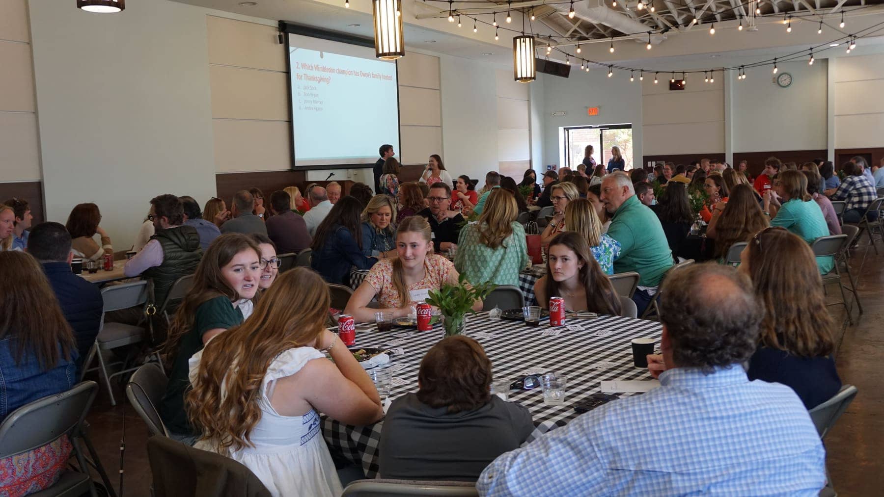 A large group of RUF at UGA students together at Parents Lunch