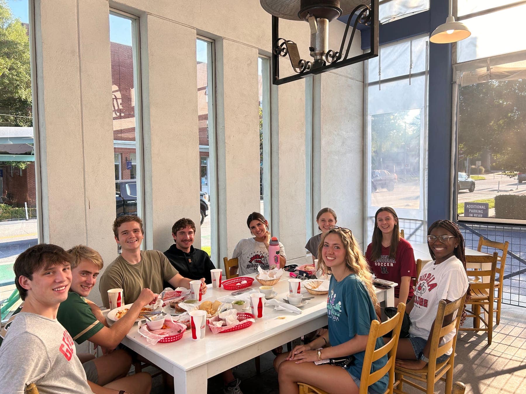RUF at UGA students together at Taste of Athens