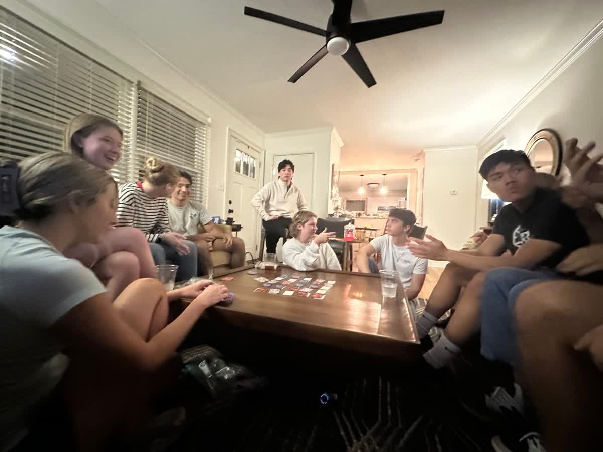 RUF at UGA students together at Transfer Dinner