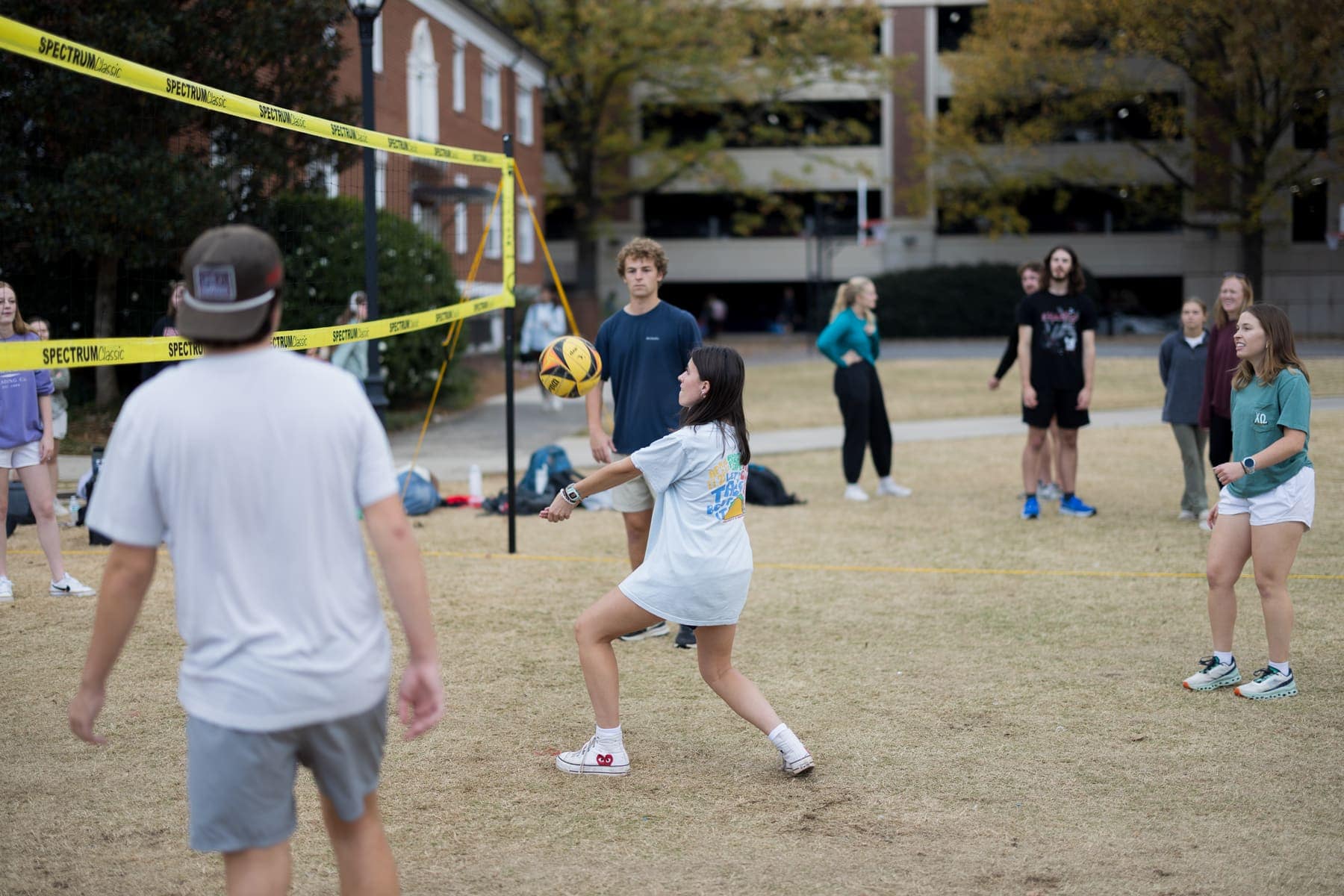 RUF at UGA students together at Volleyball Friday