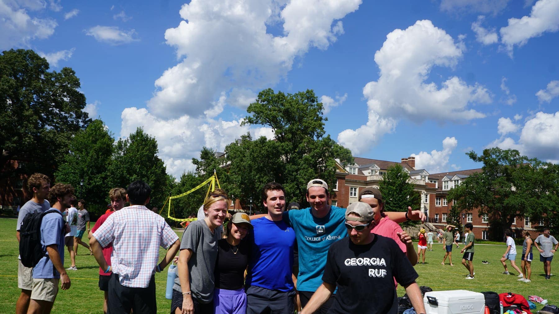 RUF at UGA students together at Volleyball Friday