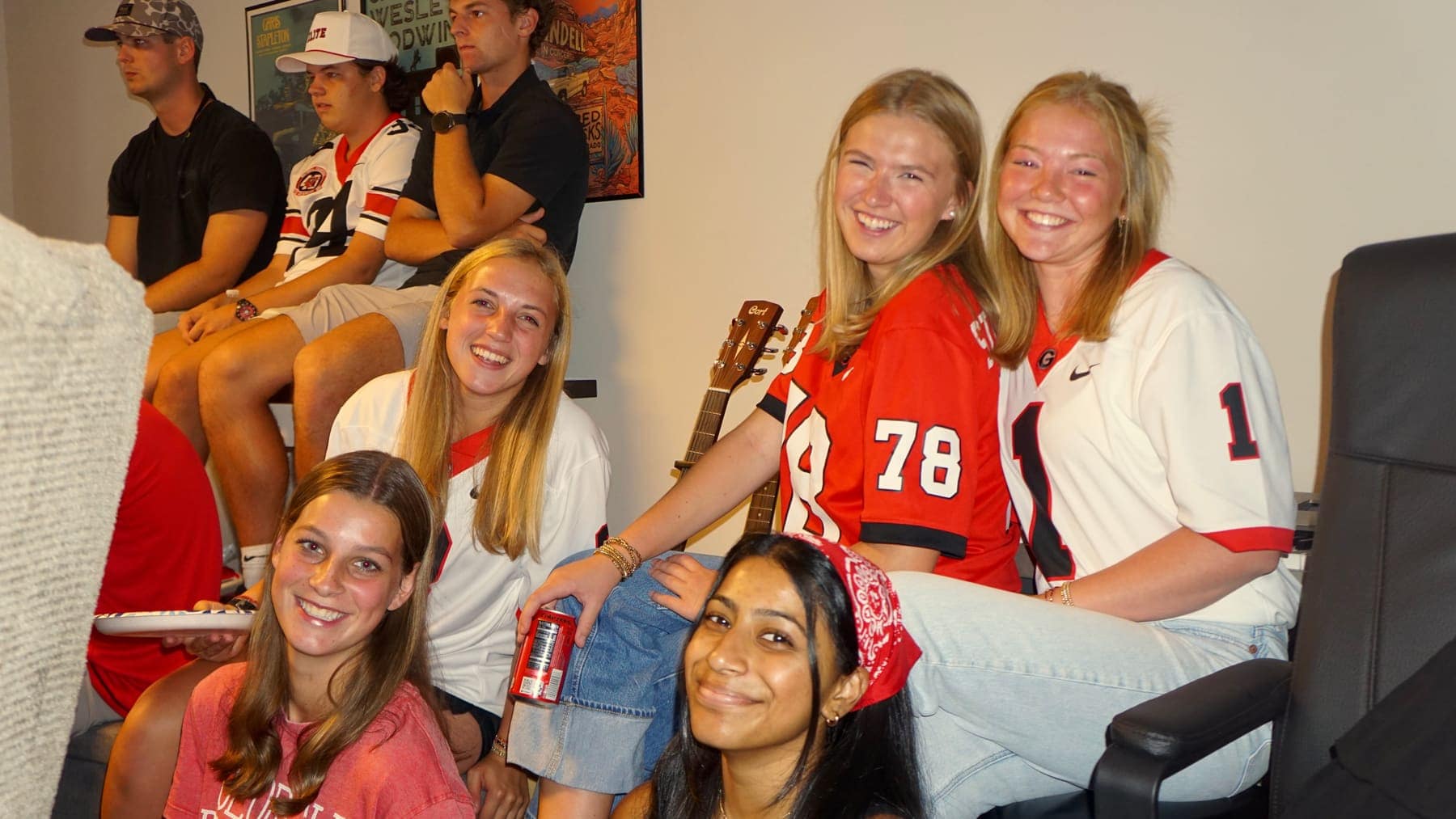 RUF at UGA students together at Watch Parties