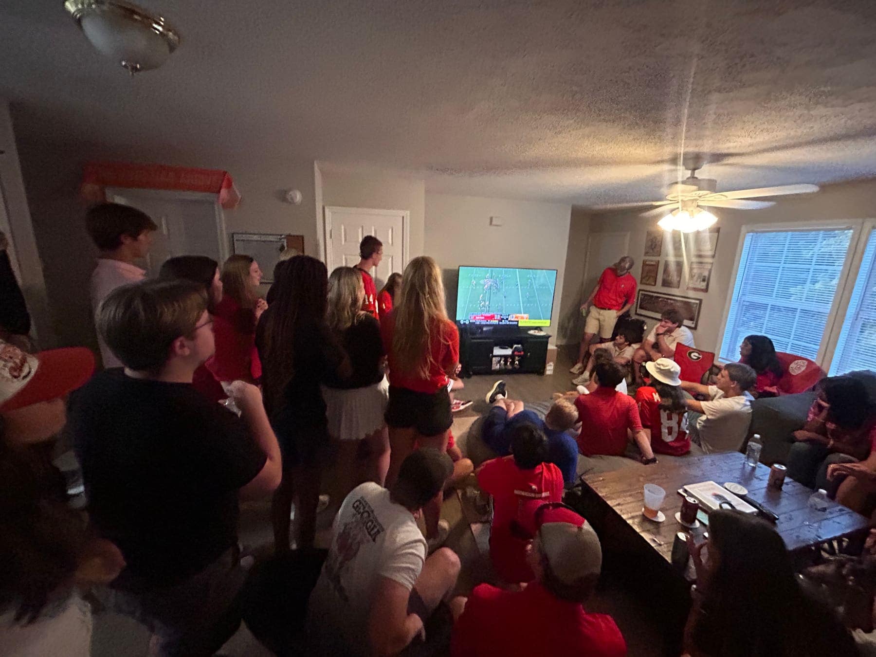 RUF at UGA students together at Watch Parties