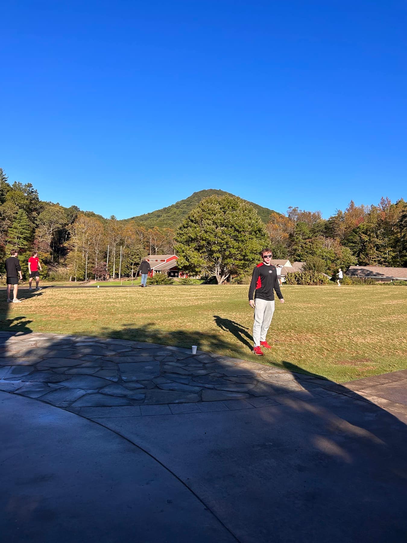 Friends spending time together outside during Fall Conference