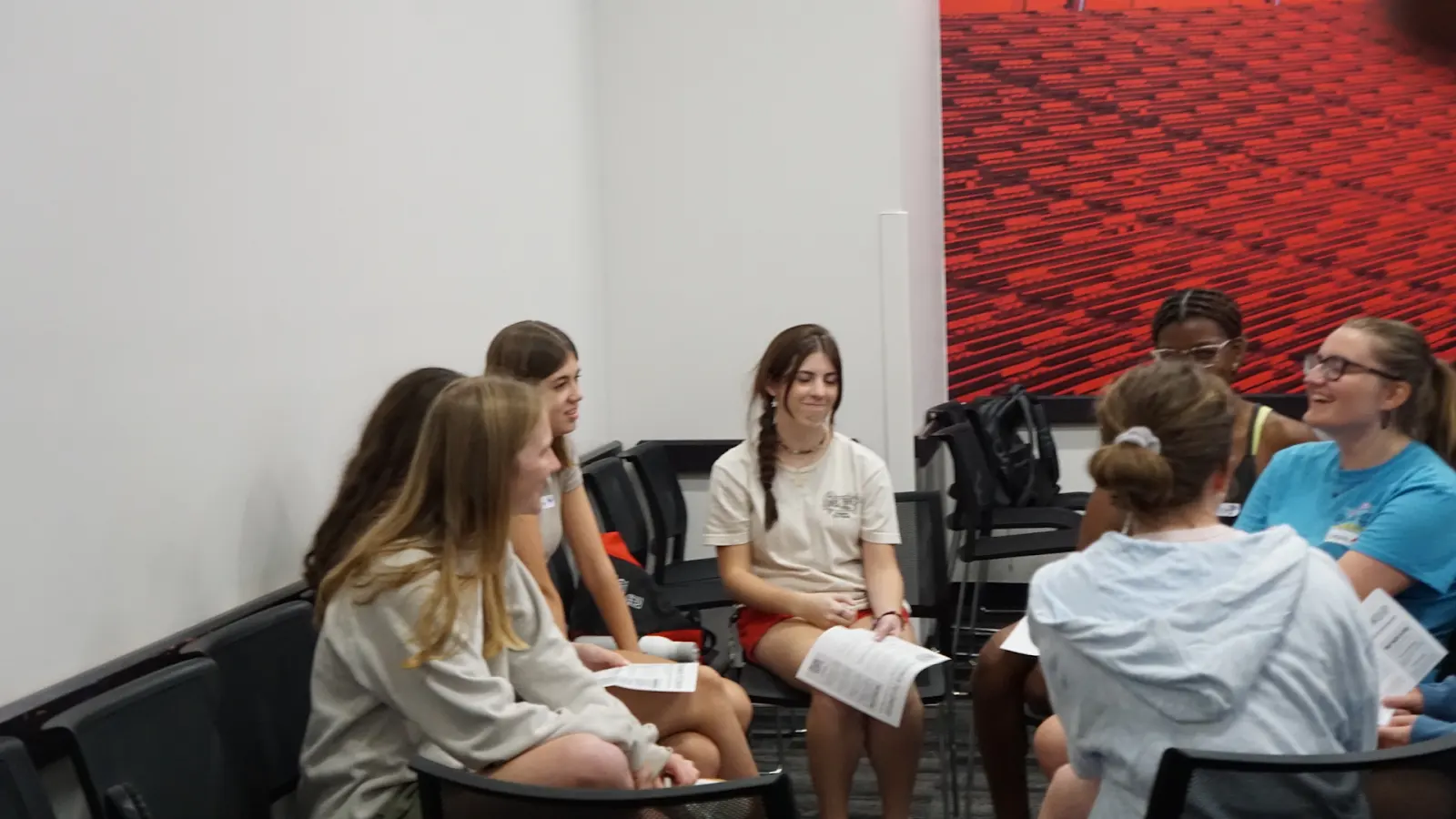 Students building friendships during Freshmen Fellowship