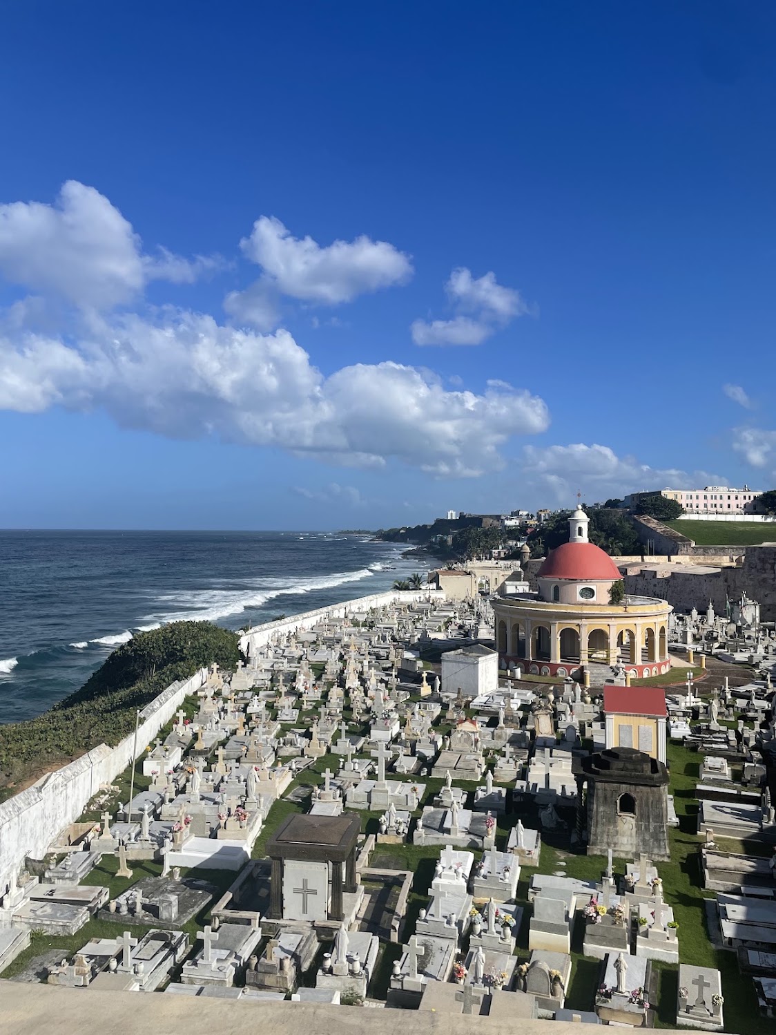 An aerial view of the Puerto Rico coastline