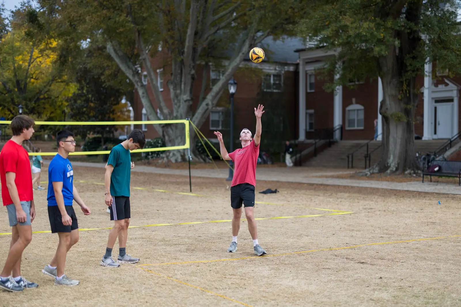 Students spending Friday afternoon together on Myers Quad
